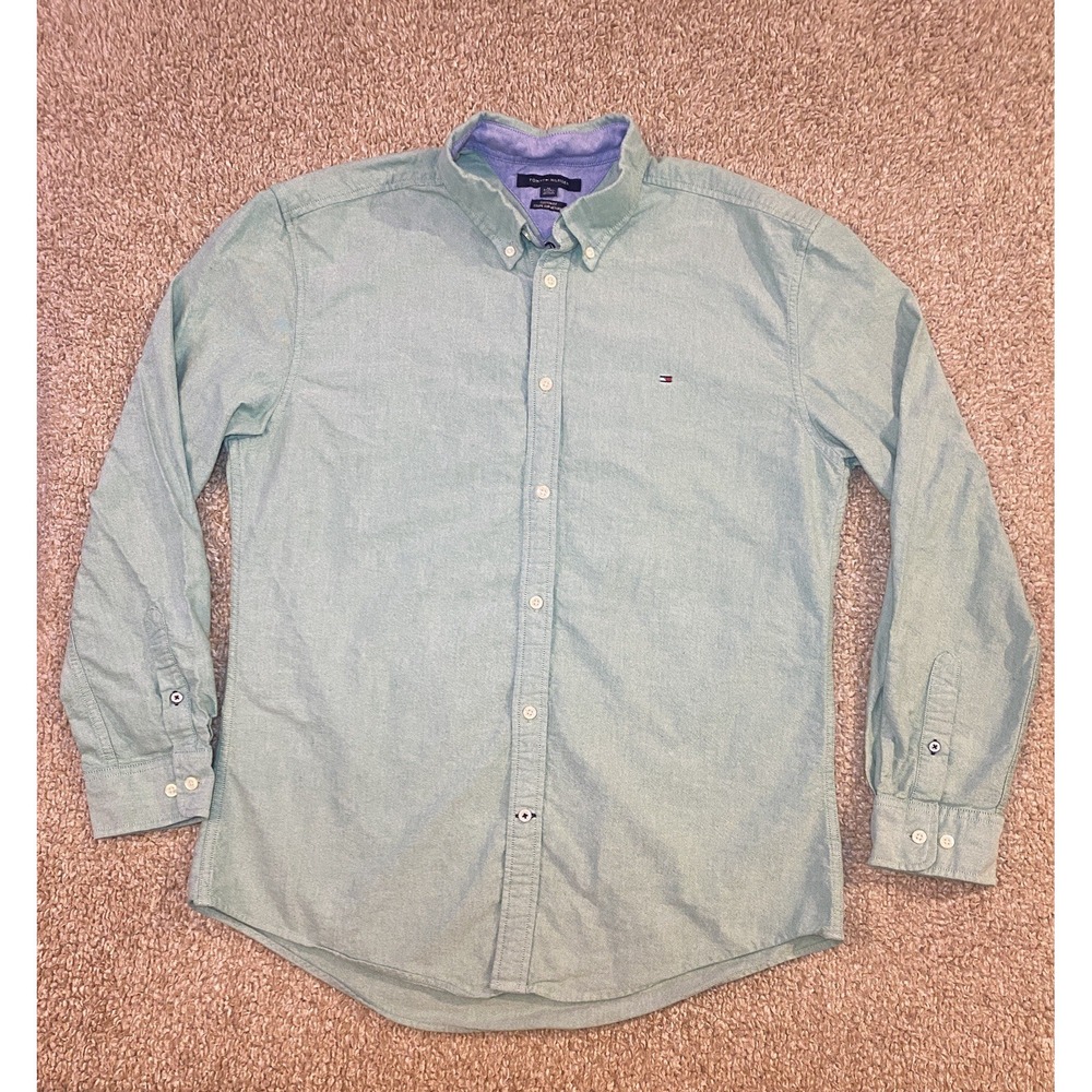 Tommy Hilfiger Heritage Oxford Shirt Men's XL Nouveau Green 100% Cotton
